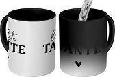 Magische Mok - Foto op Warmte Mokken - Koffiemok - Quotes - 'Liefste tante' - Spreuken - Magic Mok - Beker - 350 ML - Theemok - Mok met tekst