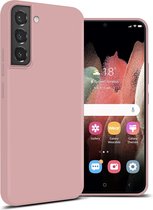 Samsung S22 Plus Hoesje Silicone Backcover - Licht Rose - Samsung Galaxy S22 Plus hoesje Siliconen soft liquid - Samsung S22 Plus case - hoesje Samsung S22 Plus