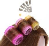 Kleefrollers voor Krullen + 5 professionele clips -  Curlers - Krulspelden - Haarrollers voor Haar - Hair Styling