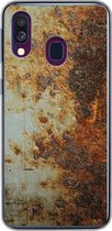 Coque Samsung Galaxy A40 - Tôle Acier - Ancien - Rouille - Siliconen Phone case