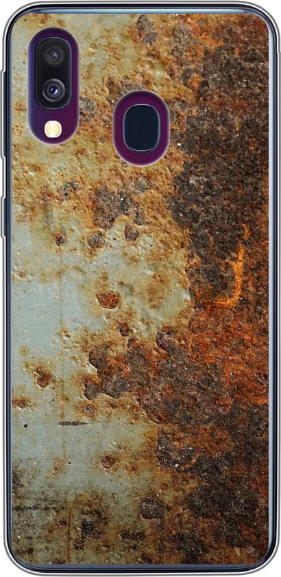 Coque Samsung Galaxy A40 - Tôle Acier - Ancien - Rouille - Siliconen Phone case