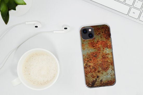 Coque iPhone 13 mini - Fer - Vintage - Rouille - Siliconen