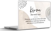 Laptop sticker - 11.6 inch - Karma - WC papier - Spreuken