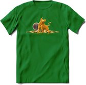 Bitcoin Bull - Crypto T-Shirt Kleding Cadeau | Dames / Heren / Unisex | Bitcoin / Ethereum shirt | Grappig Verjaardag kado | Tshirt Met Print  Prijs - Donker Groen - XL