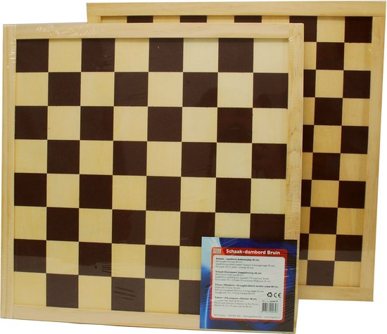 Foto: Hot sports schaak dambord bruin 40cm