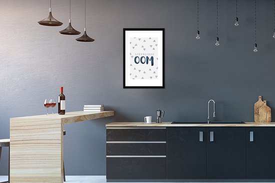 Cadre photo avec affiche - 'Oncle préféré' - Proverbes - Citations - 40x60 cm - Cadre pour affiche