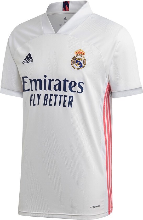 Heel boos Marxisme Afzonderlijk Adidas Real Madrid Thuisshirt 20/21 Wit/Roze Heren | bol.com