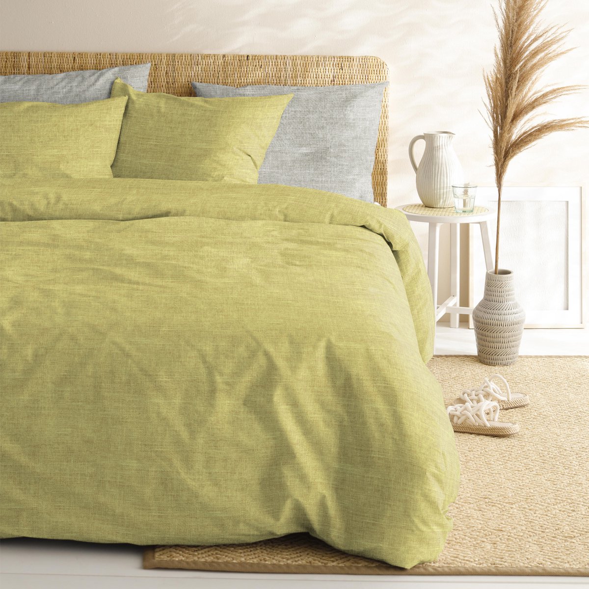 Cinderella Lyn - Dekbedovertrek - Katoen - 200x200/220 cm - Mustard