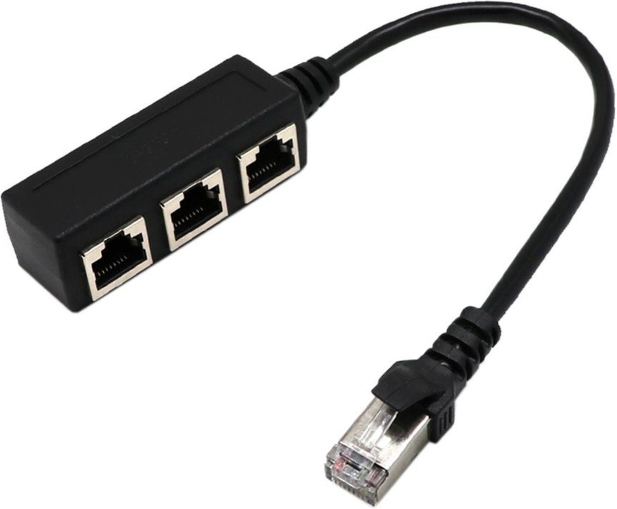 Netwerk splitter – 3-in-1 – Netwerk switch - Ethernet splitter – LAN Kabel  Splitter -... | bol.com