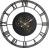 Open Black Metal Gear Clock dia57*5cm