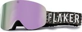 FLAKER Magnetische Skibril - Bright – Wit Frame – VIOLET Revo Spiegellens + Beschermcase