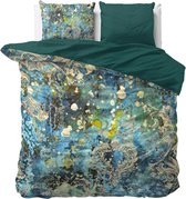 240x200/220 Dekbedovertrek met doorlopende rits aan 3 zijdes OCEAN DROPS BLUE