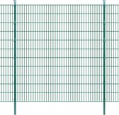 Decoways - Dubbelstaafmatten en palen 2008x2230 mm 44 m groen