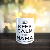 Keep calm deze mama lost het wel weer op mok - mama mok - moeder - fun - beker