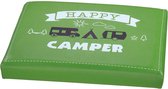 Bier krat zitkussen Nood stoel -Happy camping - 34x44x5 voor studenten op de camping of gewoon thuis