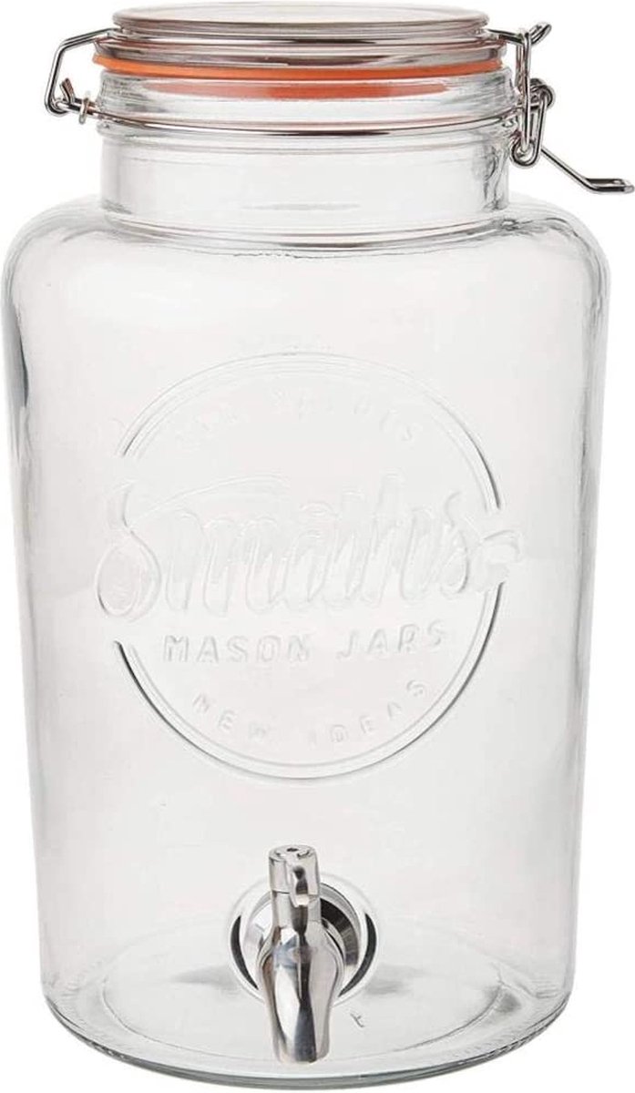 Dispenser Bevande Support Distributeur Boissons 5-8 Litres - Design Vintage Pour Événements Et Fêtes - Smith's Mason Jars Supporto Per Dispenser Bevande