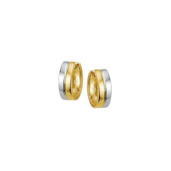 Huiscollectie 4201672 Bicolor gouden oorringen 14,5 mm