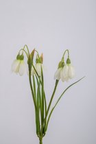 Kunstbloem - Snowdrop - sneeuwklokje - topkwaliteit decoratie - 2 stuks - zijden bloem - Wit - 31 cm hoog