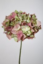 Kunstbloem - Hydrangea - Hortensia - topkwaliteit decoratie - 2 stuks - zijden bloem - Roze - 48 cm hoog