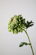 Kunstbloem - Chrysanten - topkwaliteit decoratie - 2 stuks - zijden bloem - groen - 63 cm hoog