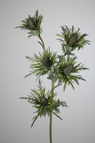 Kunsttak - distel - topkwaliteit decoratie - 2 stuks - zijden plant - Blauw - 70 cm hoog