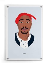 Walljar - Tupac - Muurdecoratie - Plexiglas schilderij