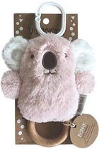 O.B. Designs pluche rammelaar koala Kate op bijtring - roze