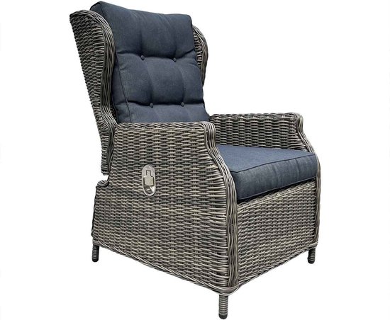 Denza Furniture Belfort wicker loungestoel | wicker | verstelbaar | kobo grey... | bol.com