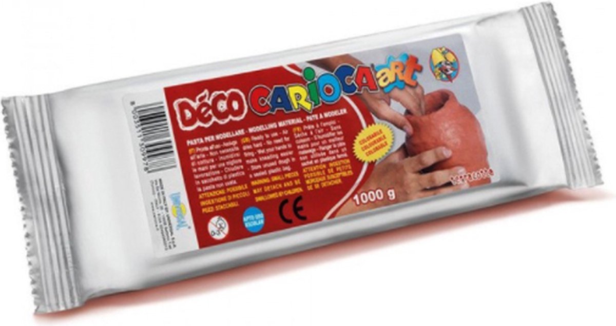 Carioca 30996/21 materiaal voor pottenbakken en boetseren Boetseerklei 500 g Terracotta 24 stuk(s)