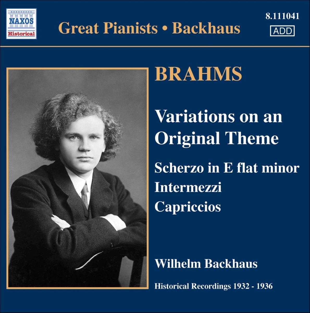 Wilhelm Backhaus - Brahms: Solo Piano Works (1932-1936) (CD)