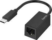 Hama Netwerk-adapter USB-C-stekker - LAN/Ethernet-aansluiting Gigabit-ethernet