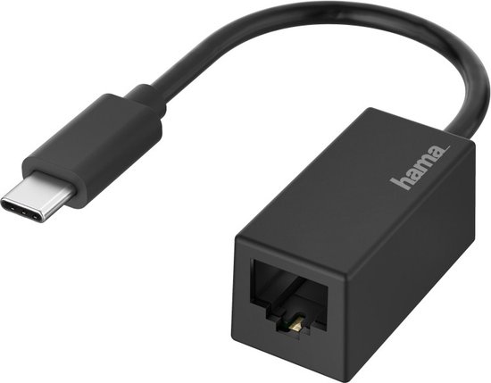 Hamachi Network Adapter Hama Netwerk-adapter USB-C-stekker - LAN/Ethernet-aansluiting Gigabit ...