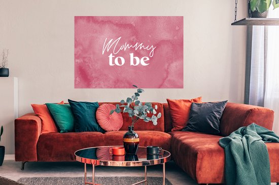 Affiche Future Maman - Citations - Rose - 120x80 cm