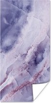 Poster Natuursteen - Violet - Pierres précieuses et minéraux - 60x120 cm