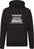 Dunning Kruger | Unisex | Trui | Sweater | Hoodie | Capuchon | Zwart | Alumni | We Can Do Anything | Effect