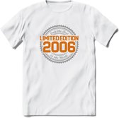 2006 Limited Edition Ring T-Shirt | Zilver - Goud | Grappig Verjaardag en Feest Cadeau Shirt | Dames - Heren - Unisex | Tshirt Kleding Kado | - Wit - M