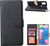 LuxeBass Hoesje geschikt voor Samsung Galaxy M21 - Bookcase Zwart - portemonnee hoesje - telefoonhoes - gsm hoes - telefoonhoesjes