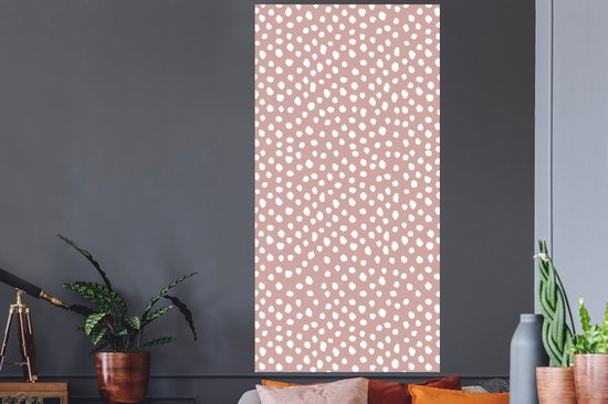 Stickers muraux - Film autocollant - Points - Wit - Rose - 80x160 cm - Film adhésif - Stickers muraux Chambre d'enfant - Papier peint autocollant