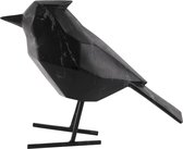 Present Time Ornament Bird - Large - Polyresin - Marmerprint Zwart - 9x24x18,5cm