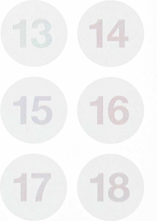 Paper Poetry Adventskalender stickers Mint 24st.