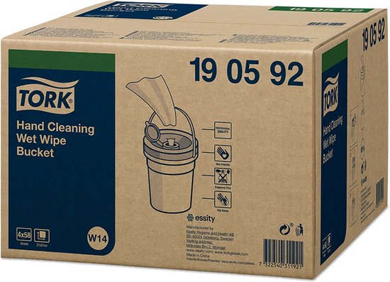 Tork 190592 Feuchte Handreinigungstücher Premium 1-lagig im