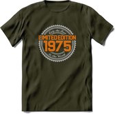 1975 Limited Edition Ring T-Shirt | Zilver - Goud | Grappig Verjaardag en Feest Cadeau Shirt | Dames - Heren - Unisex | Tshirt Kleding Kado | - Leger Groen - L