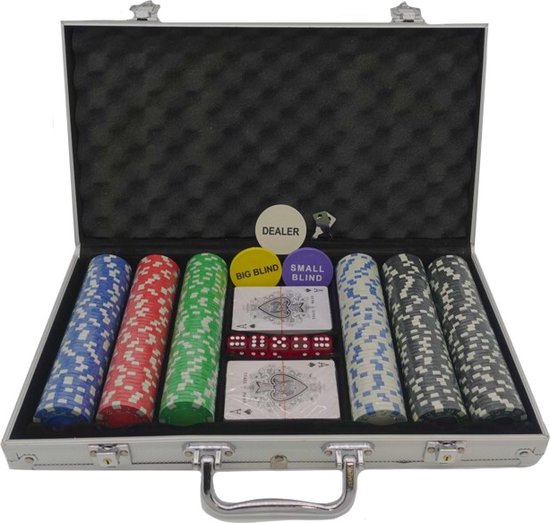 Thumbnail van een extra afbeelding van het spel Ariko Deluxe Pokerset - Met Kaart Schudmachine - Aluminium Koffer - Pro Poker Set Met 300 Chips & Poker Kaarten - Pokerkoffer