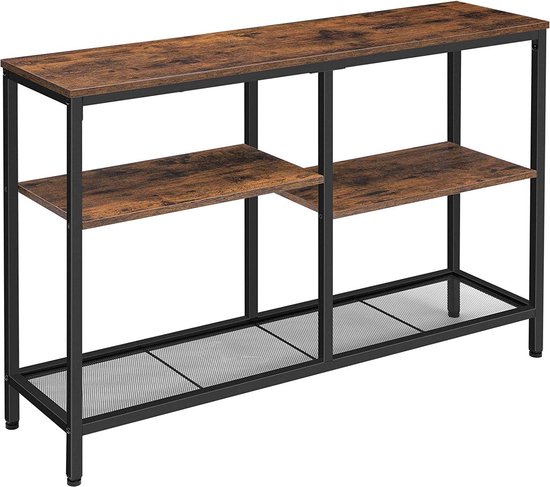 Moderne Entryway Console Tafel met Metalen Basis voor Woonkamer Hal Entree 80cm x 30cm x 80cm