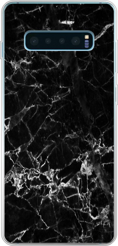 Coque Samsung Galaxy S10 Plus - Marbre - Pierre - Zwart - Siliconen