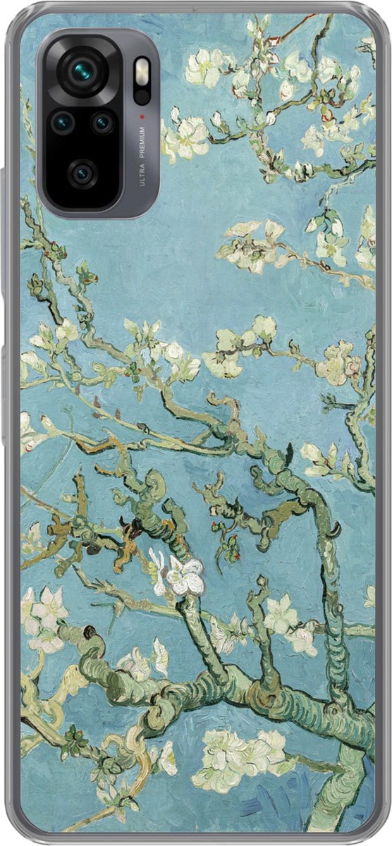 Telefoonhoesje Geschikt voor Xiaomi Redmi Note 10 hoesje - Amandelbloesem - Van Gogh - Kunst - Siliconen Telefoonhoesje Telefoonhoesje