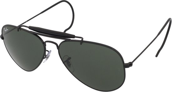 Ray-Ban RB3030 L9500 - Outdoorsman - zonnebril - Zwart / Groen Klassiek G-15 - 58mm