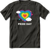 Pride Day | Pride T-Shirt | Grappig LHBTIQ+ / LGBTQ / Gay / Homo / Lesbi Cadeau Shirt | Dames - Heren - Unisex | Tshirt Kleding Kado | - Donker Grijs - 3XL