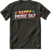 Pride Day | Pride T-Shirt | Grappig LHBTIQ+ / LGBTQ / Gay / Homo / Lesbi Cadeau Shirt | Dames - Heren - Unisex | Tshirt Kleding Kado | - Donker Grijs - L