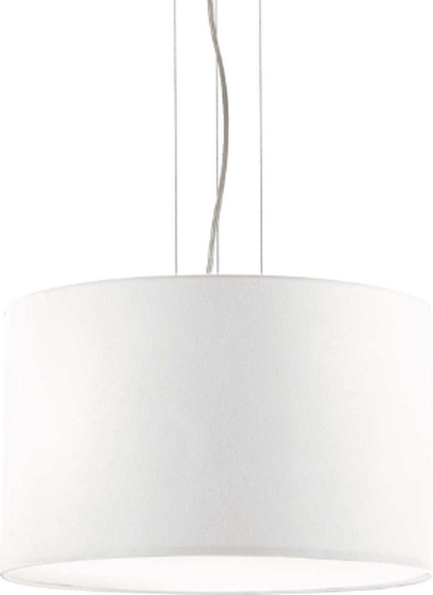 Ideal Lux - Wheel - Hanglamp - Metaal - E27 - Wit - Voor binnen - Lampen - Woonkamer - Eetkamer - Keuken